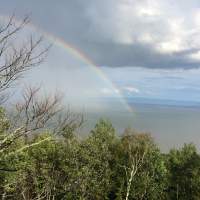 De la terrasse du chalet Ilaali a Petite Riviere St-Francois. Où est la chaudière pleine d'or?