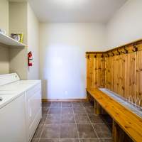 Mud room in each condo