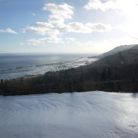 Vue sur le Massif, station de ski par excellence au Québec. 