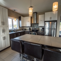 cuisine conviviable face au mont le Massif