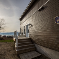 entrée chalet Haut-perché à louer dans charlevoix