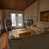 Salon de ce chalet à louer Massif