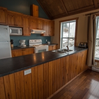 Cuisine de ce chalet à louer Charlevoix